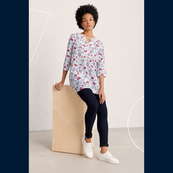 Aventurier Tunic Hedgerow Flowers Cassis 664
