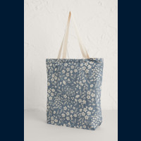 Foldaway Canvas Shopper Coast Path Floral Light Nickel 2