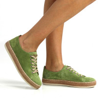 maddison olive green suede trainer p4988 297194 image