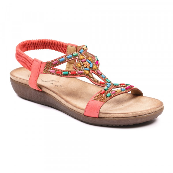 mariella orange beaded sandal p5028 297638 image